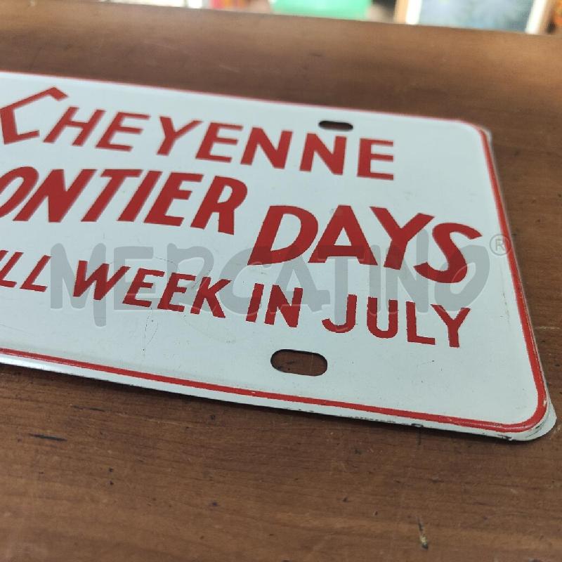 TARGA BOOSTER VINTAGE ANNI 50 CHEYENNE FRONTIER DAYS LAST FULL WEEK IN JULY  | Mercatino dell'Usato Manduria 3