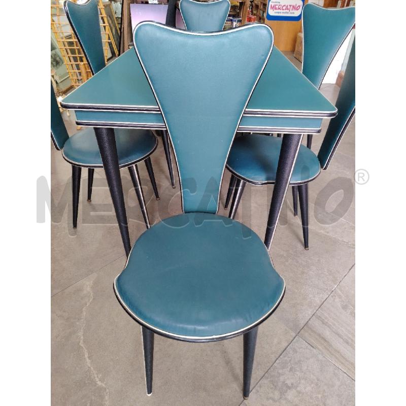 TAVOLO UMBERTO MASCAGNI RETTANGOLARE + 6 SEDIE OTTANIO 140X82 CIRCA  | Mercatino dell'Usato Manduria 4