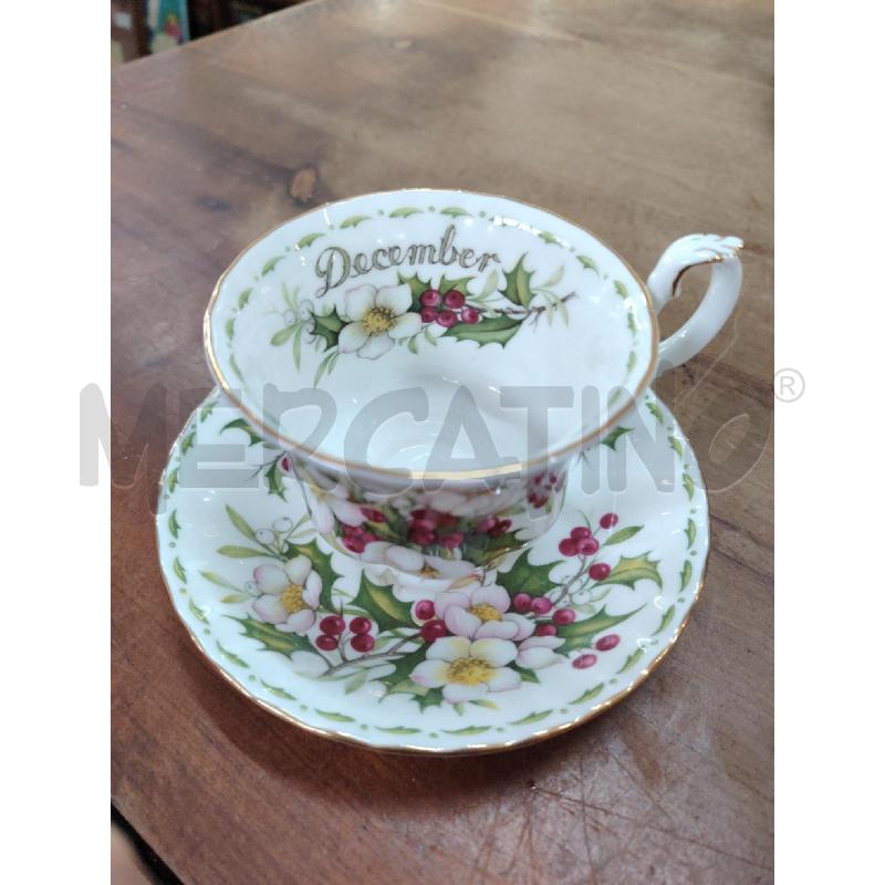 TAZZA ROYAL ALBERT MESE DICEMBRE + PIATTINO  | Mercatino dell'Usato Manduria 2