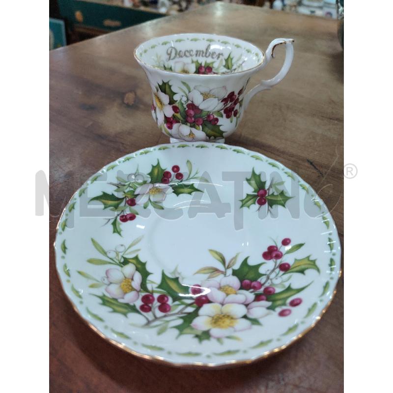 TAZZA ROYAL ALBERT MESE DICEMBRE + PIATTINO  | Mercatino dell'Usato Manduria 3