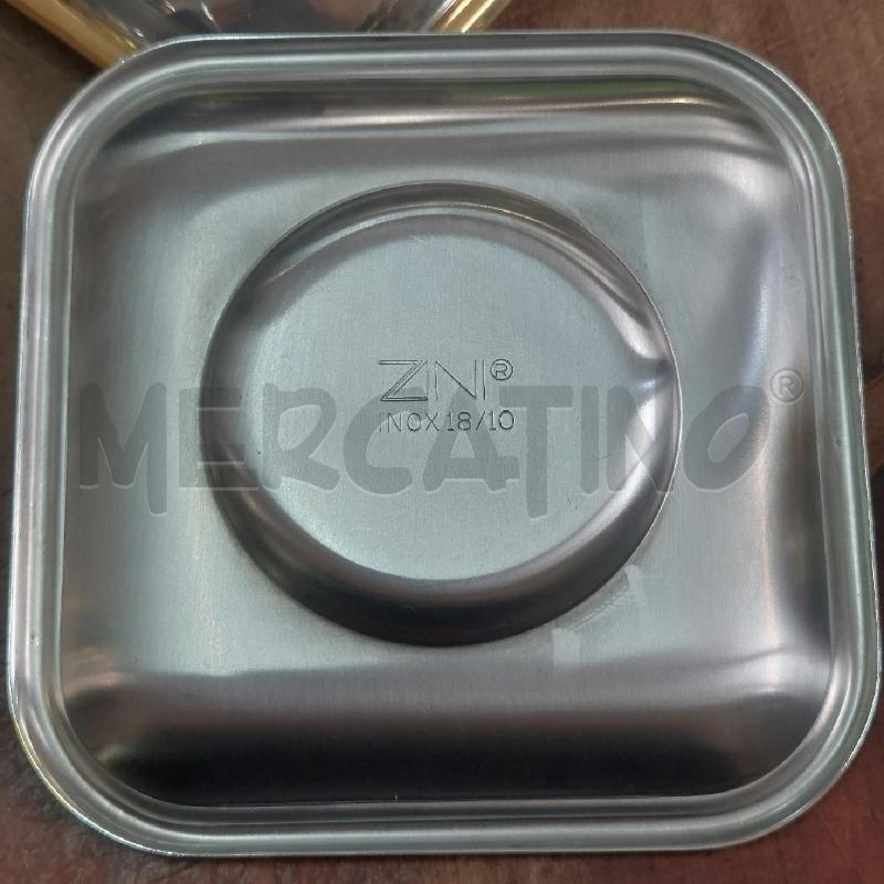 TAZZINE PZ 6 + PIATTINI ZINI INOX DETT DORATO | Mercatino dell'Usato Manduria 5