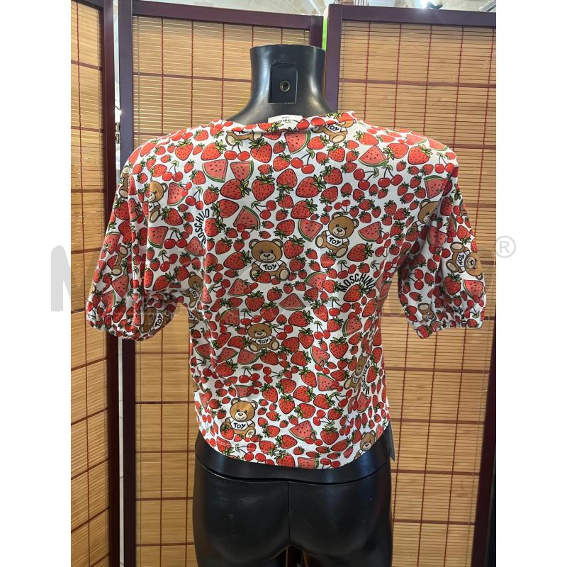 T SHIRT DONNA MOSCHINO FRAGOLE ORSETTI  | Mercatino dell'Usato Manduria 2