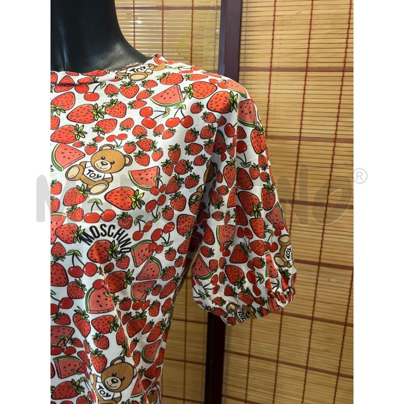 T SHIRT DONNA MOSCHINO FRAGOLE ORSETTI  | Mercatino dell'Usato Manduria 4