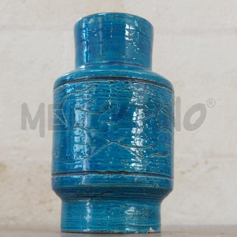 VASETTO ALDO LONDI PER BITOSSI AZZURRO PESCI 16 CM  | Mercatino dell'Usato Manduria 1
