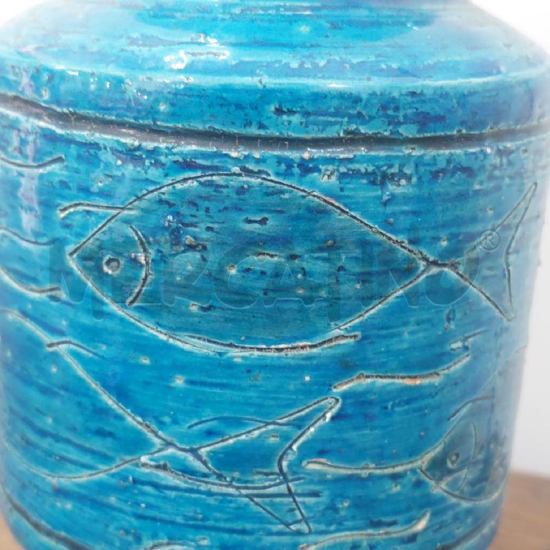 VASETTO ALDO LONDI PER BITOSSI AZZURRO PESCI 16 CM  | Mercatino dell'Usato Manduria 3