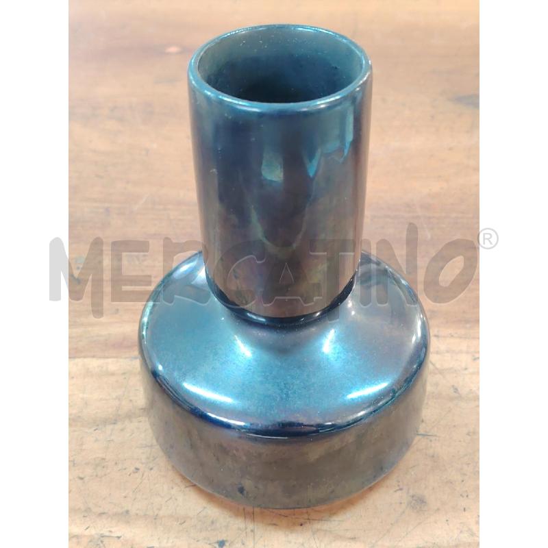 VASETTO CERAMICA MID CENTURY NERO PERLATO 13 CM | Mercatino dell'Usato Manduria 1