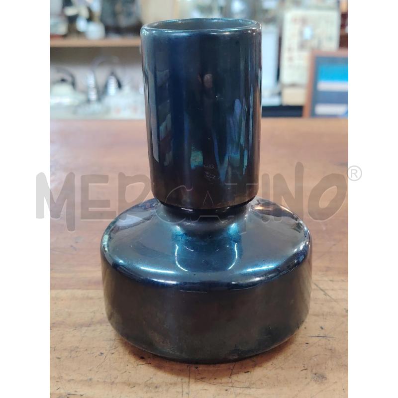 VASETTO CERAMICA MID CENTURY NERO PERLATO 13 CM | Mercatino dell'Usato Manduria 2