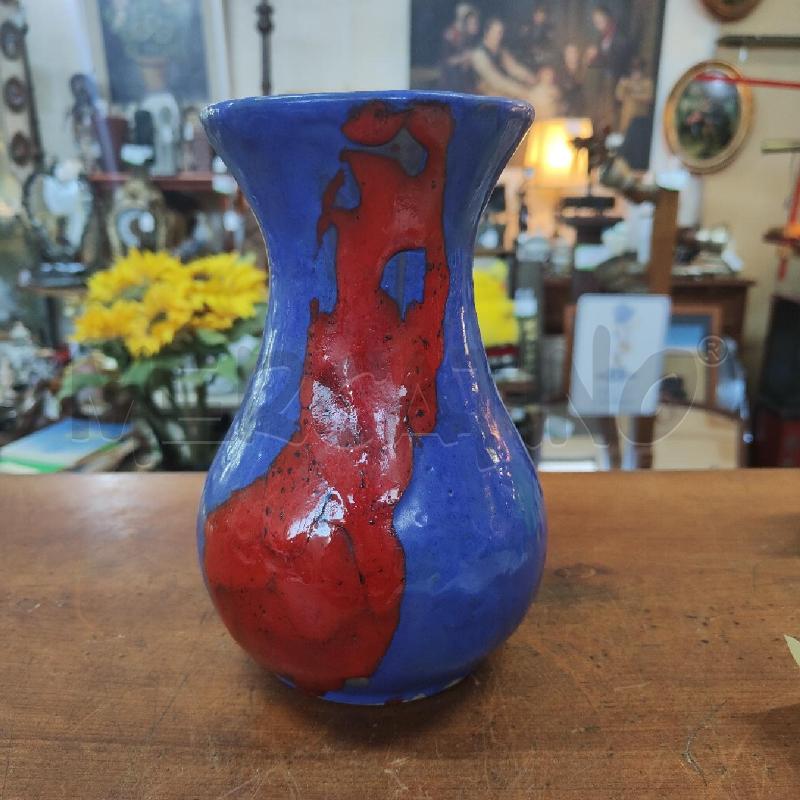 VASO CERMICA MID CENTURY BLU ROSSO NUMERATO 2017 | Mercatino dell'Usato Manduria 1