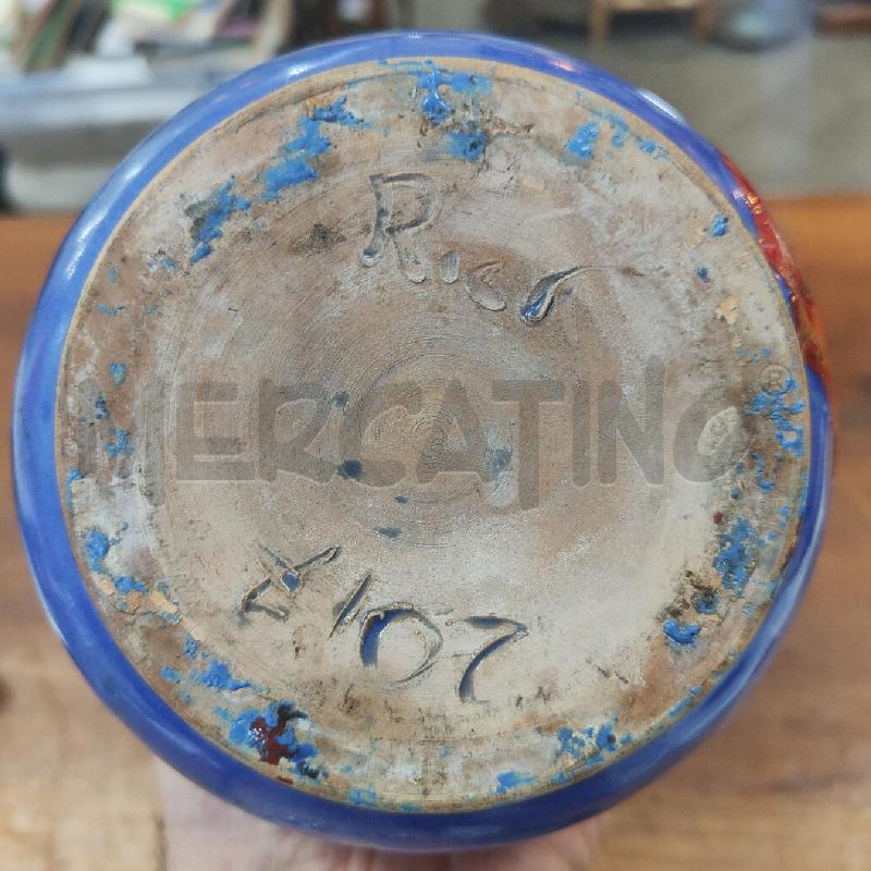VASO CERMICA MID CENTURY BLU ROSSO NUMERATO 2017 | Mercatino dell'Usato Manduria 4