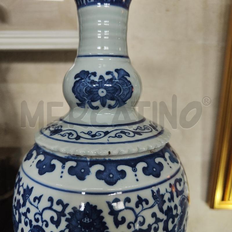 VASO DINASTIA QUING 28 CM BIANCO DEC BLU | Mercatino dell'Usato Manduria 4