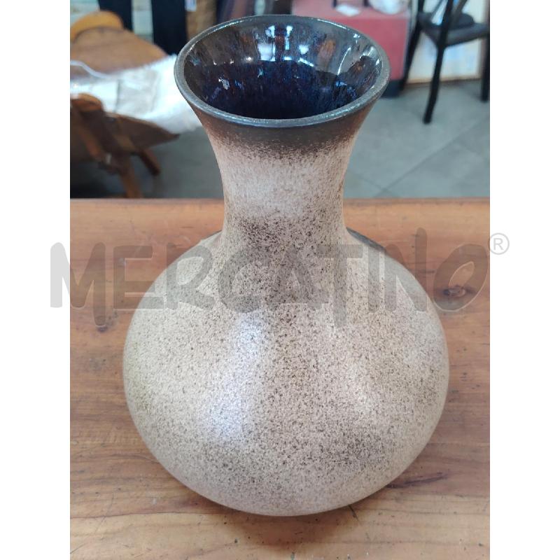 VASO GERMANIA BEIGE MARRONI FOGLIE A RILIEVO MID CENTURY | Mercatino dell'Usato Manduria 2