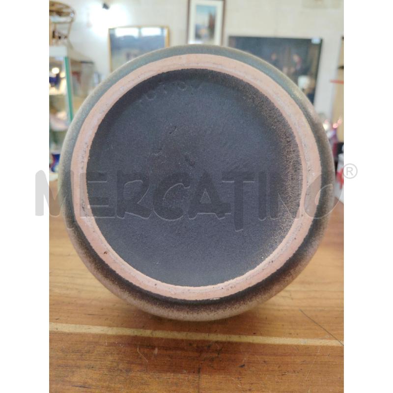 VASO GERMANIA BEIGE MARRONI FOGLIE A RILIEVO MID CENTURY | Mercatino dell'Usato Manduria 5