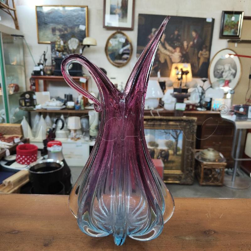 VASO MURANO VIOLA TURCHESE PUNTA | Mercatino dell'Usato Manduria 1