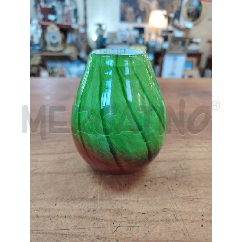 VASO VETRO MTARFA BAD VERDE ROSSO  | Mercatino dell'Usato Manduria 1