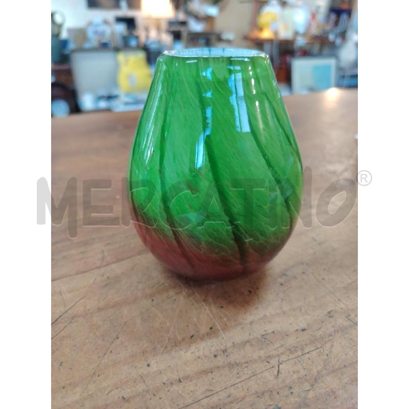 VASO VETRO MTARFA BAD VERDE ROSSO  | Mercatino dell'Usato Manduria 3