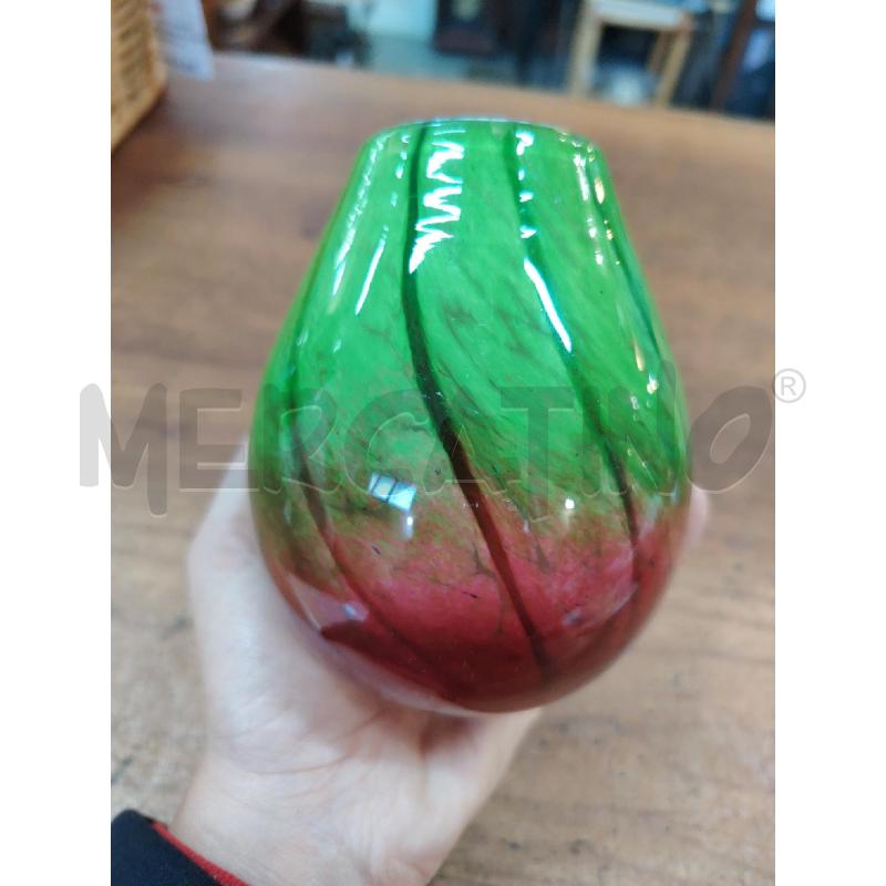VASO VETRO MTARFA BAD VERDE ROSSO  | Mercatino dell'Usato Manduria 4