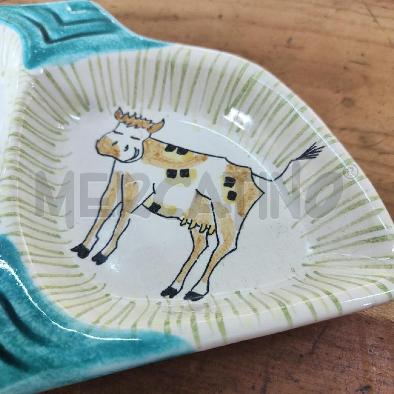 VASSOIETTO CERAMICA ROMETTI ITALY 663 CILIEGE MUCCA  | Mercatino dell'Usato Manduria 2