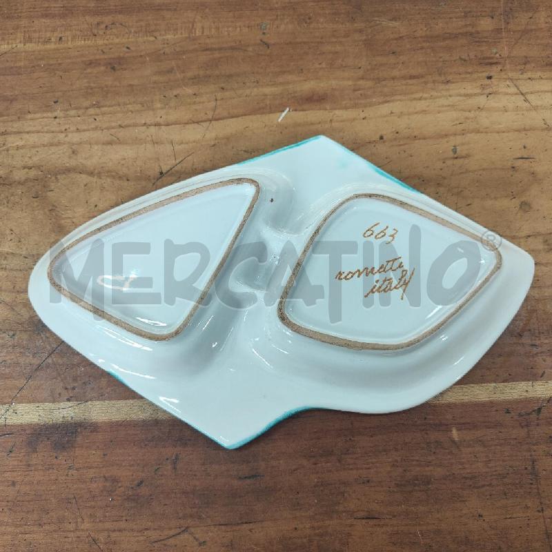 VASSOIETTO CERAMICA ROMETTI ITALY 663 CILIEGE MUCCA  | Mercatino dell'Usato Manduria 5