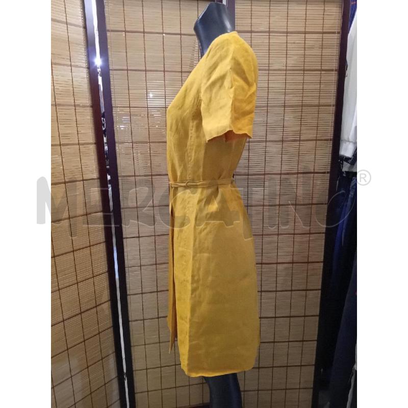 VESTITO DONNA 42 NORA GRANDI LINO OCRA A INCROCIO | Mercatino dell'Usato Manduria 2