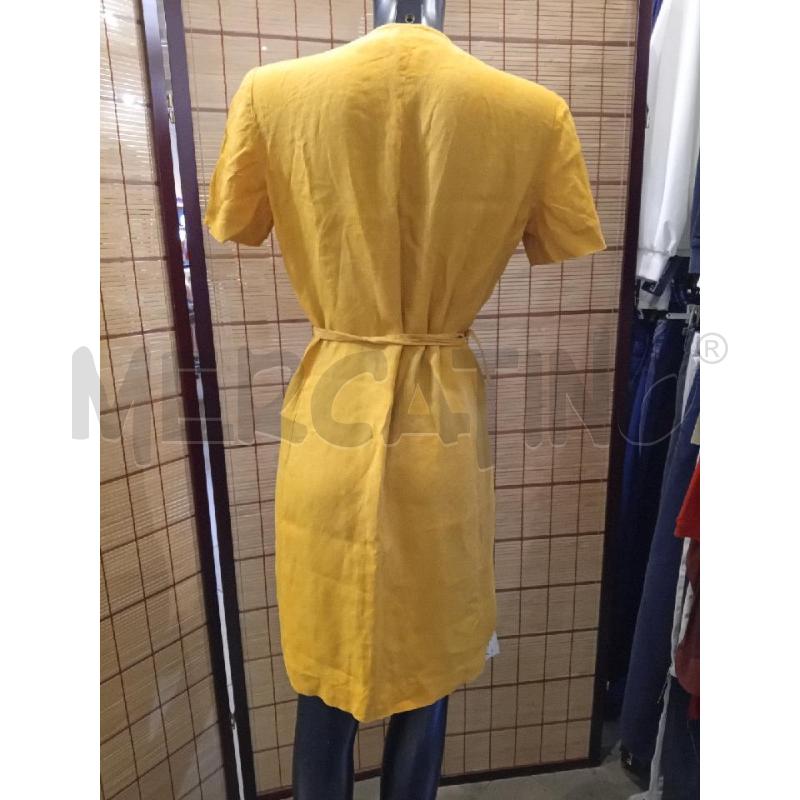 VESTITO DONNA 42 NORA GRANDI LINO OCRA A INCROCIO | Mercatino dell'Usato Manduria 3