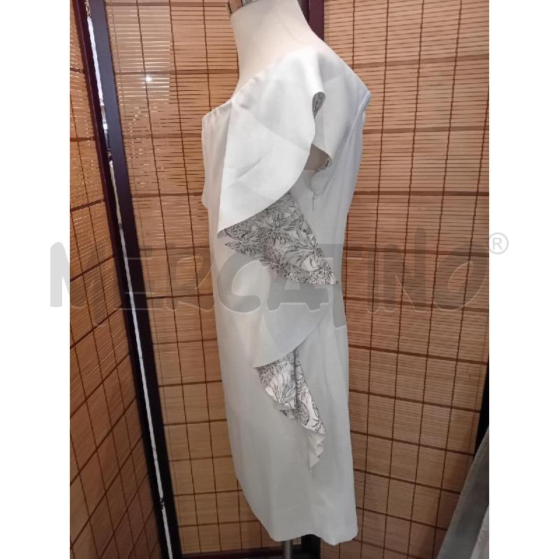 VESTITO DONNA 46 PINKO BIANCO VOLANT LATERALI ANANAS | Mercatino dell'Usato Manduria 2