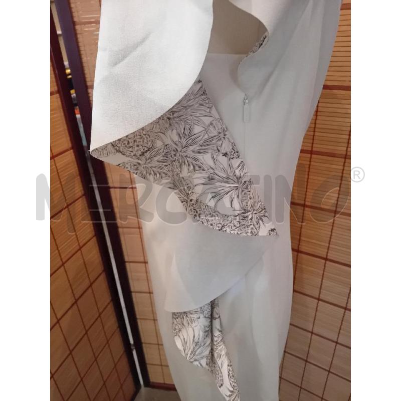 VESTITO DONNA 46 PINKO BIANCO VOLANT LATERALI ANANAS | Mercatino dell'Usato Manduria 3