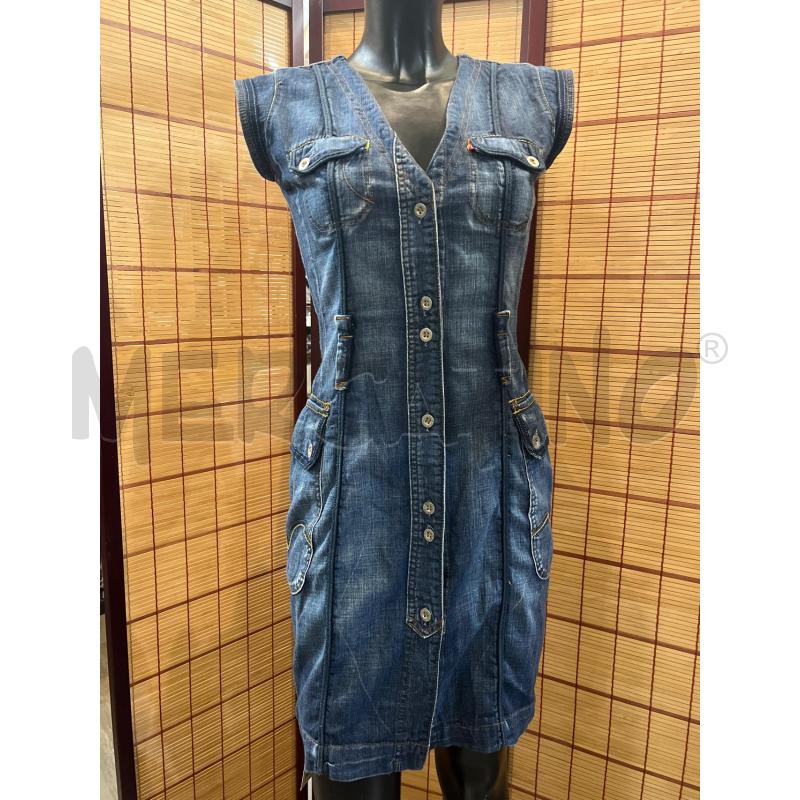 VESTITO DONNA LEVI'S M JEANS BLU BOTTONI | Mercatino dell'Usato Manduria 1