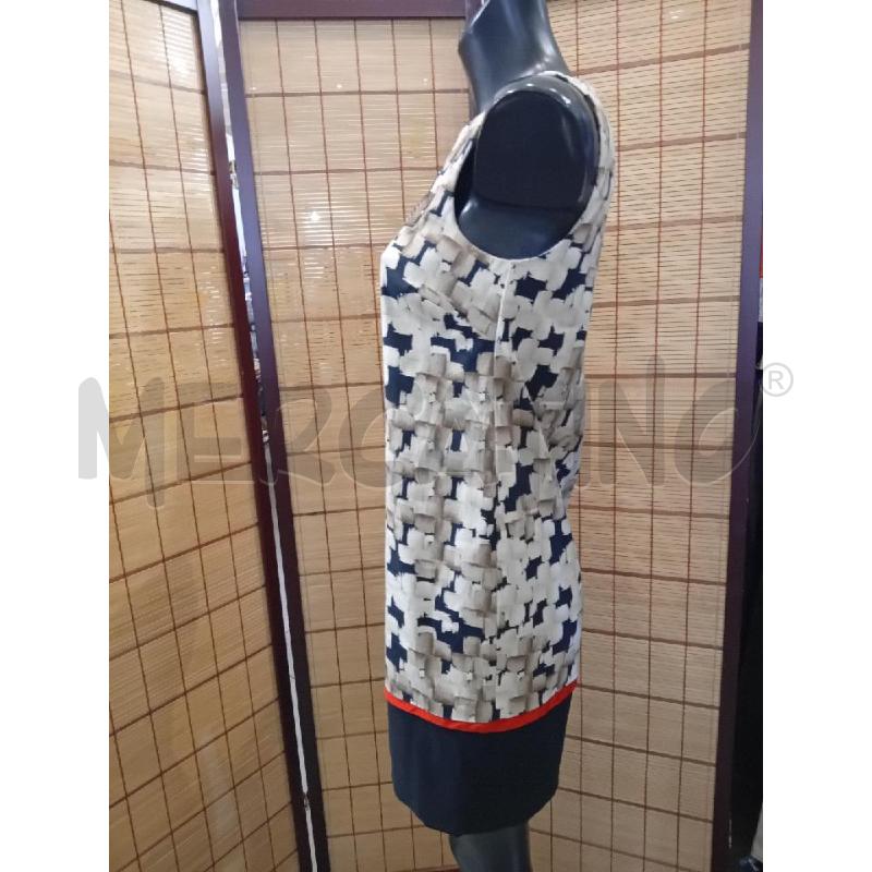 VESTITO DONNA PENNYBLACK DEC BEIGE NERO RIGA ROSSA  | Mercatino dell'Usato Manduria 2