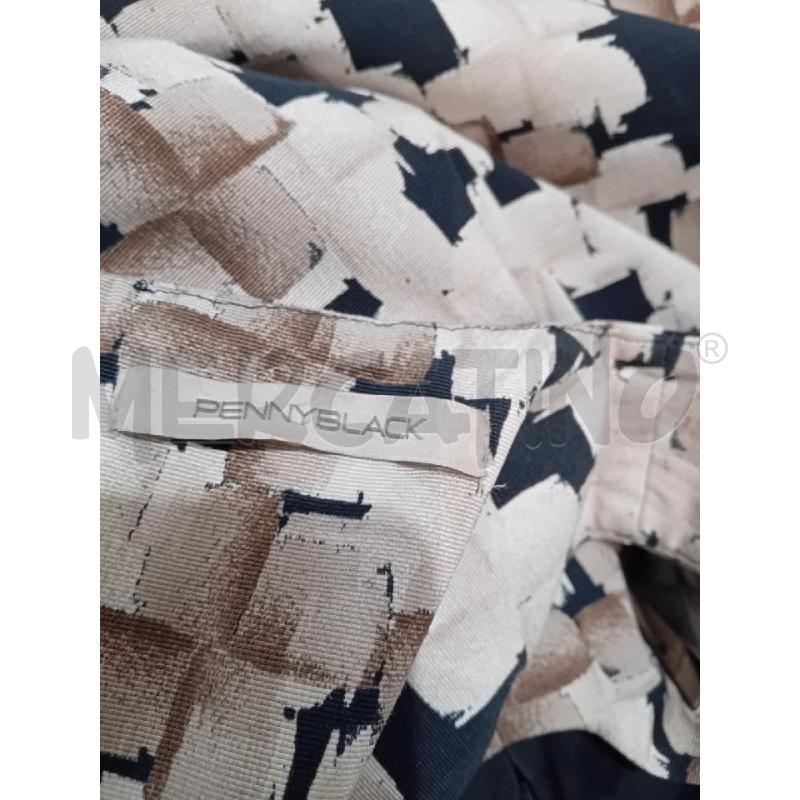 VESTITO DONNA PENNYBLACK DEC BEIGE NERO RIGA ROSSA  | Mercatino dell'Usato Manduria 5
