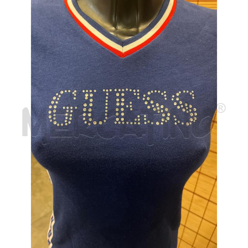 VESTITO DONNA S GUESS BLU SCRITTA PAILLETTES | Mercatino dell'Usato Manduria 2