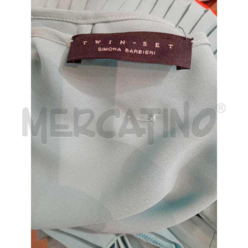 VESTITO DONNA TWINSET PLISSETTATO VERDE CELESTE | Mercatino dell'Usato Manduria 5