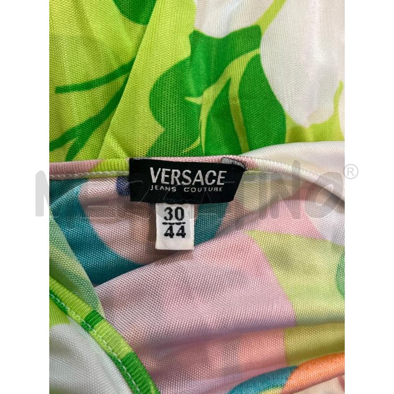 VESTITO DONNA VERSACE JEANS COUTURE FIORI MULTICOLOR  | Mercatino dell'Usato Manduria 5