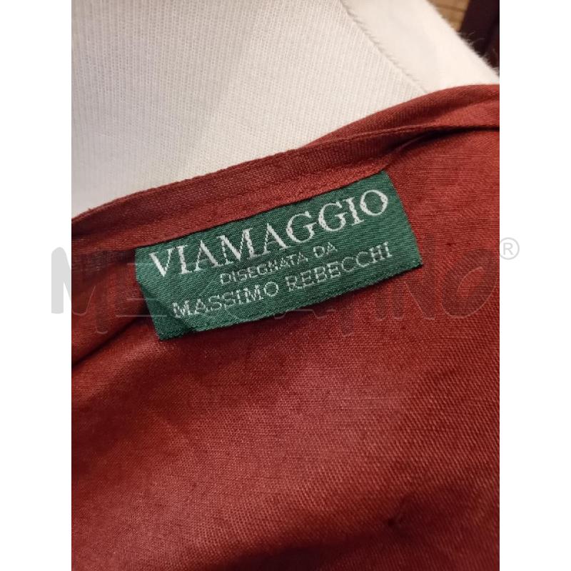 VESTITO DONNA VIAMAGGIO BY MASSIMO REBECCHI LINO BORDEAUX  | Mercatino dell'Usato Manduria 5