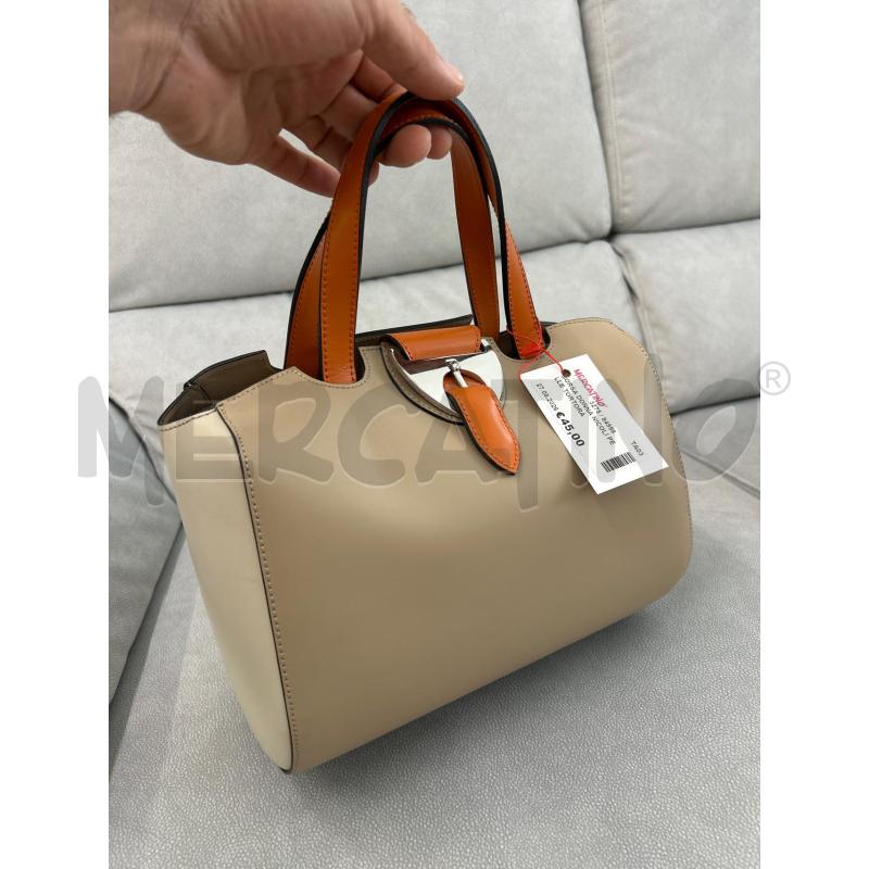BORSA DONNA NICOLI PELLE TORTORA | Mercatino dell'Usato Martina franca 1