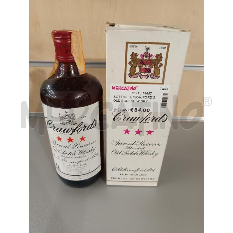 BOTTIGLIA CRAUFORD'S OLD SCOTCH WISKY | Mercatino dell'Usato Martina franca 1