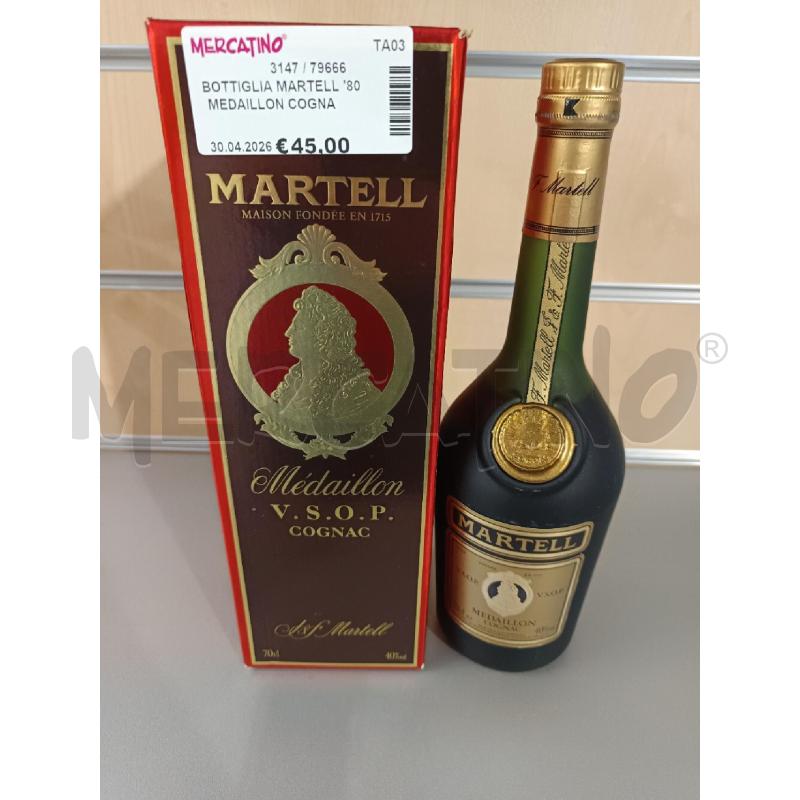 BOTTIGLIA MARTELL '80 MEDAILLON COGNAC | Mercatino dell'Usato Martina franca 1