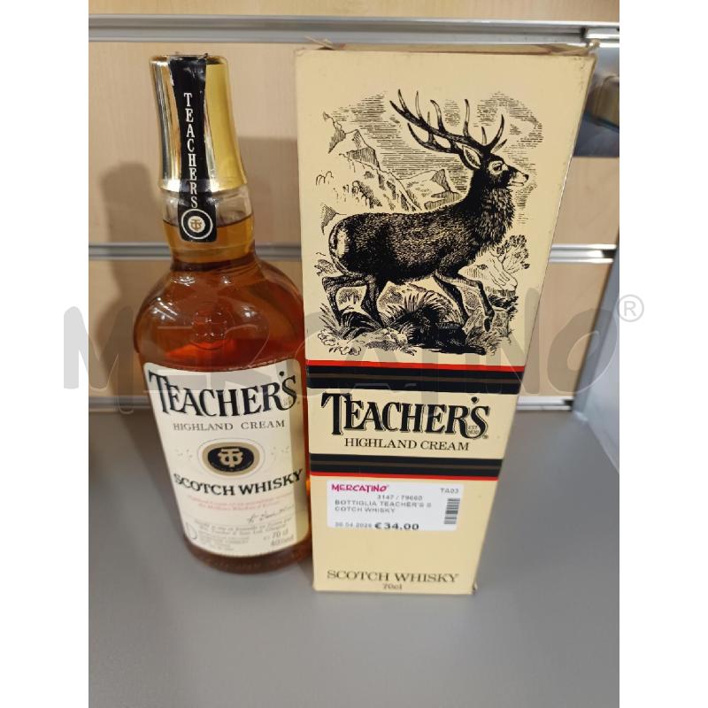 BOTTIGLIA TEACHER'S SCOTCH WHISKY  | Mercatino dell'Usato Martina franca 1