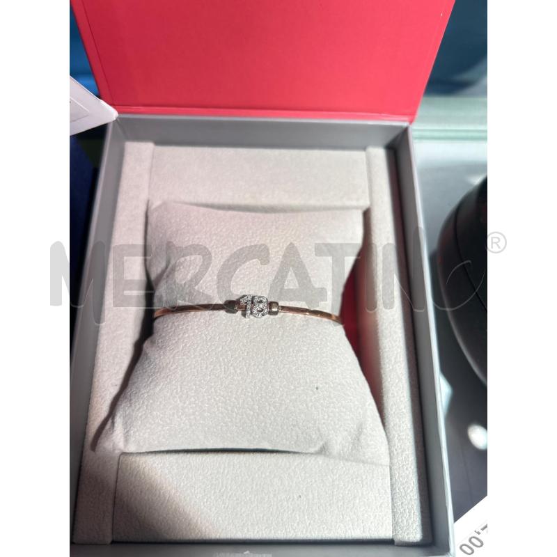 BRACCIALE DONNAORO ARGENTO ROSE CON 2 NUMERI IN ORO BAINCO E DIAMANTI | Mercatino dell'Usato Martina franca 2