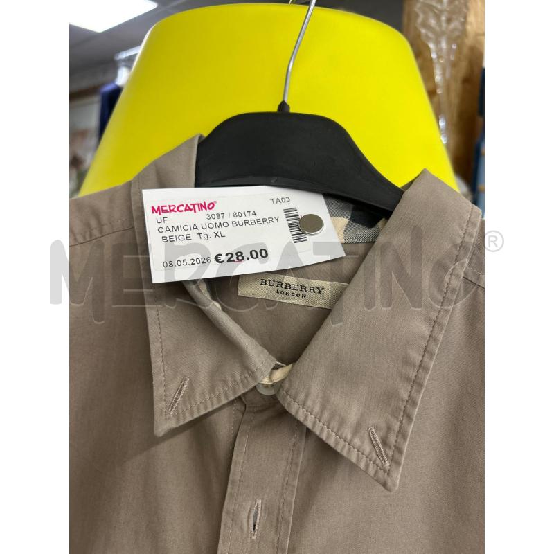 CAMICIA UOMO BURBERRY BEIGE | Mercatino dell'Usato Martina franca 3