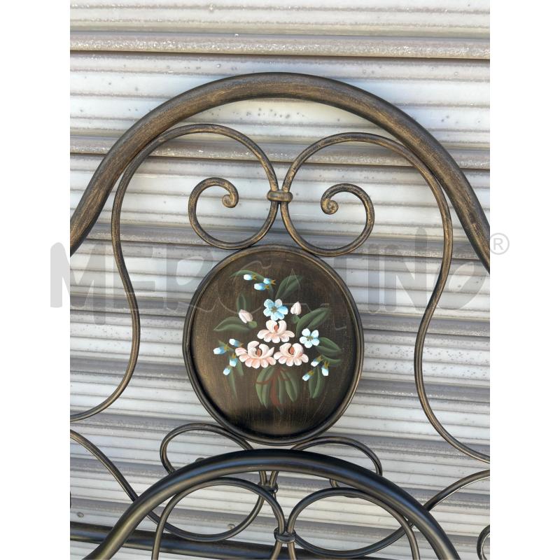 LETTINO SINGOLO FIORI DIPINTI  | Mercatino dell'Usato Martina franca 2