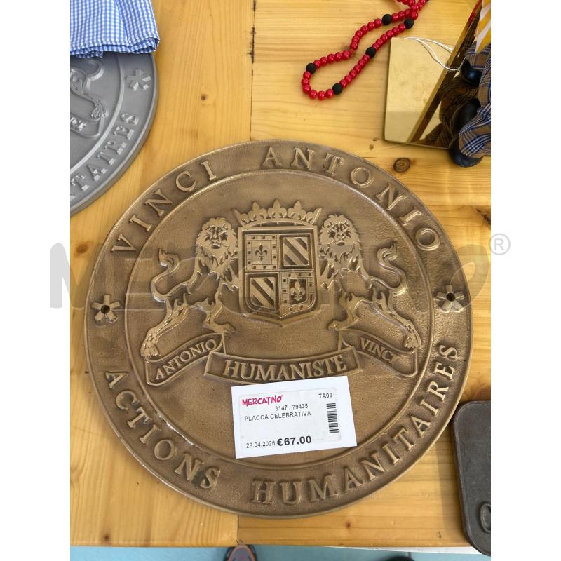 PLACCA CELEBRATIVA | Mercatino dell'Usato Martina franca 1