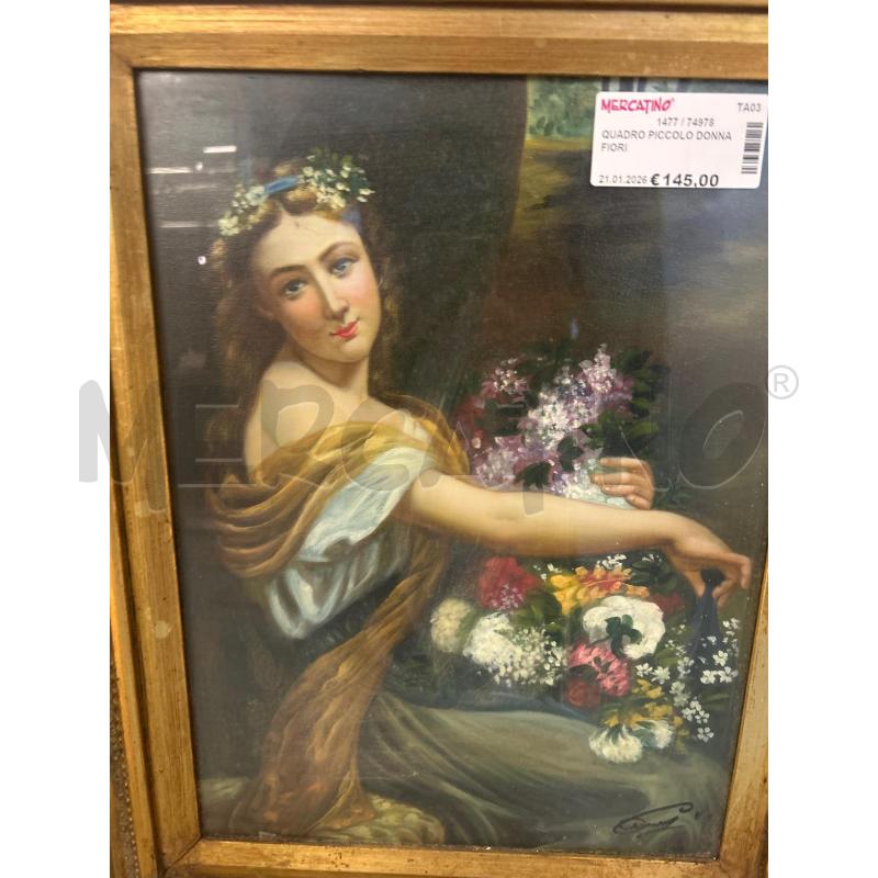 QUADRO PICCOLO DONNA FIORI | Mercatino dell'Usato Martina franca 2