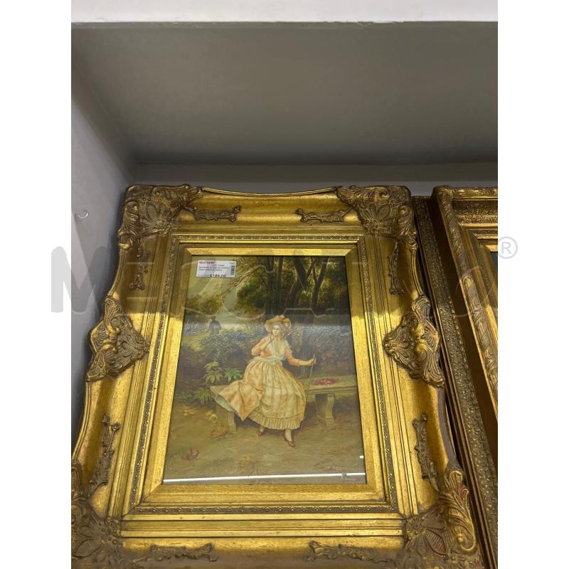 QUADRO SCENA DI CAMPAGNA CORNICE DORATA | Mercatino dell'Usato Martina franca 2