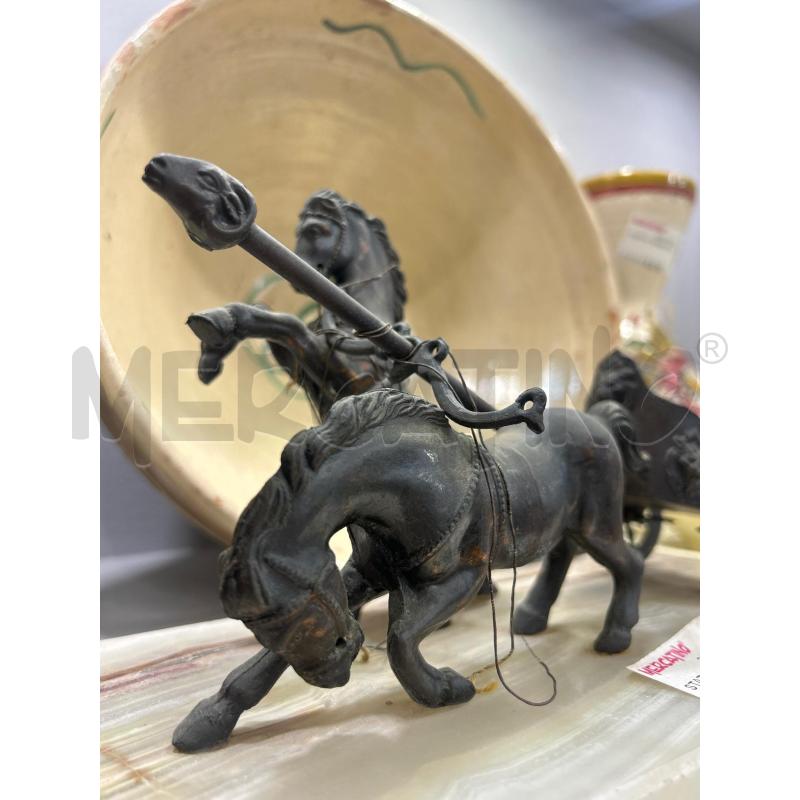 STATUA CAVALLI SU BASE IN ONICE  | Mercatino dell'Usato Martina franca 2