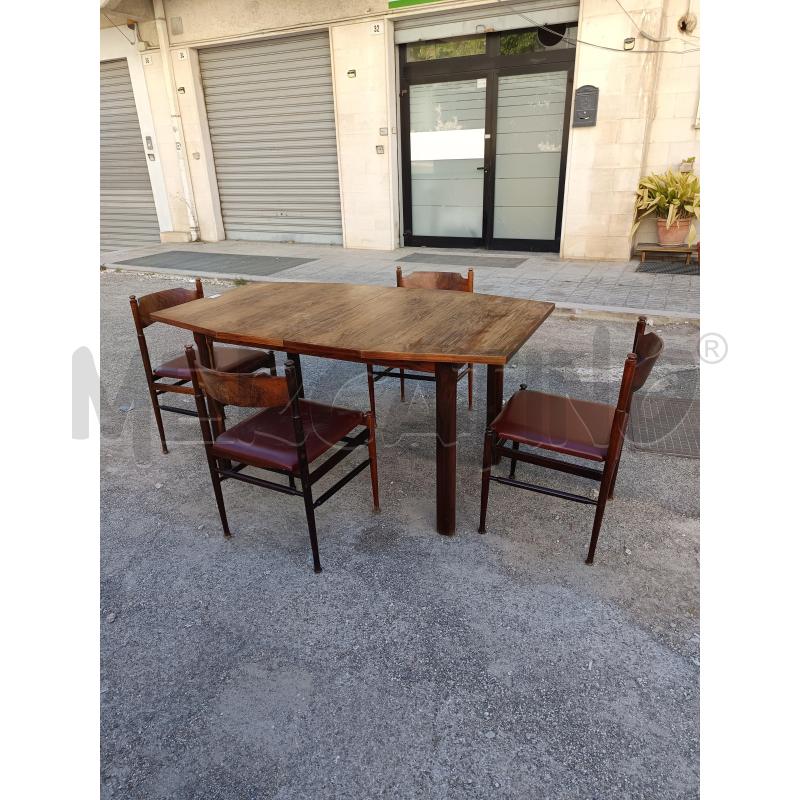 TAVOLO PALISSANDRO+4SEDIE VINTAGE  | Mercatino dell'Usato Martina franca 2