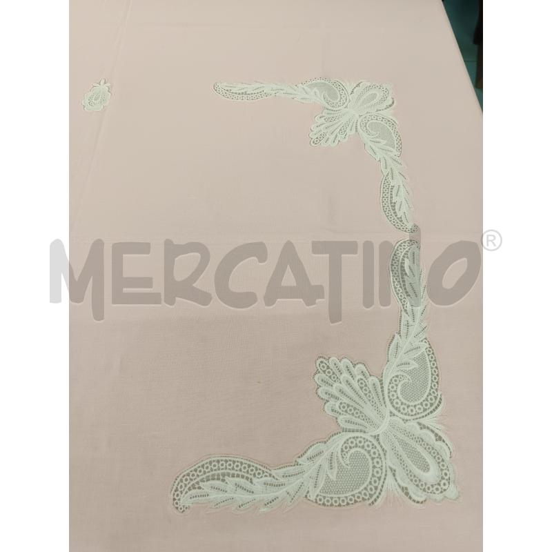 TOVAGLIA ROSA RICAMATA + 12 TOVAGLIOLI | Mercatino dell'Usato Martina franca 2