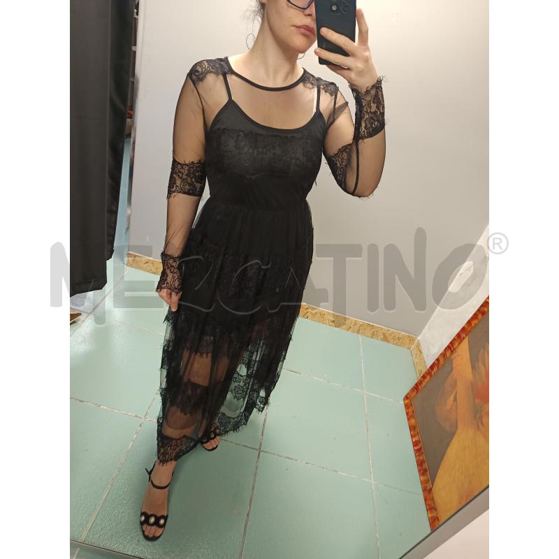 VESTITO DONNA NERO LUNGO PIZZO | Mercatino dell'Usato Martina franca 2