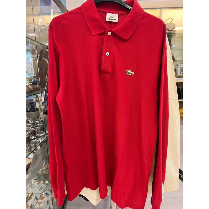POLO UOMO LACOSTE MANICA LUNGA ROSSA | Mercatino dell'Usato Teramo