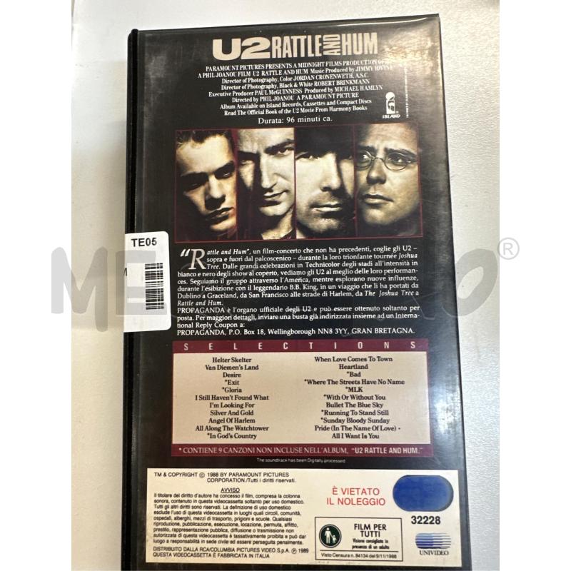 VHS U2 RATTLE AND HUM | Mercatino dell'Usato Teramo 2