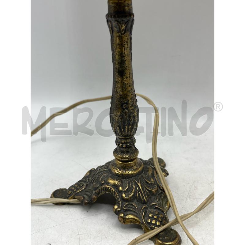 ABAT JOUR COPPIA METALLO DORATO VINTAGE  CAPPELLO RICAMO H30 CM | Mercatino dell'Usato Teramo 2